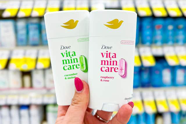 Hurry — $0.75 Dove VitaminCare Deodorant at Walgreens card image