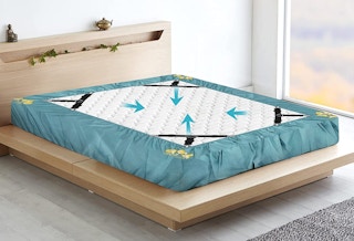 bed sheet holders holding a sheet on a mattress