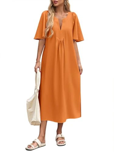 Women's Flutter Sleeve Maxi Dress
