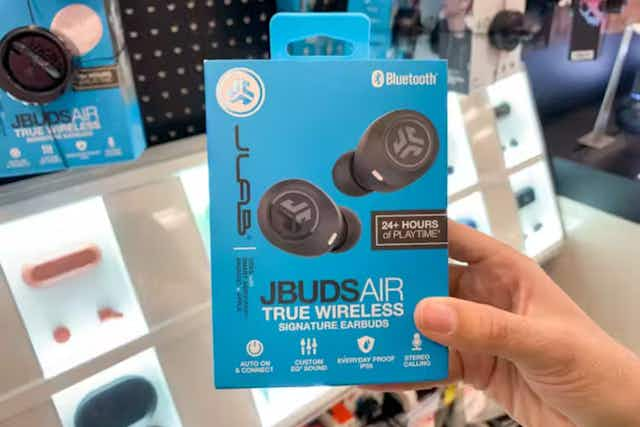 JLab GO Air Wireless Earbuds, Only $12.25 per Pair at QVC card image