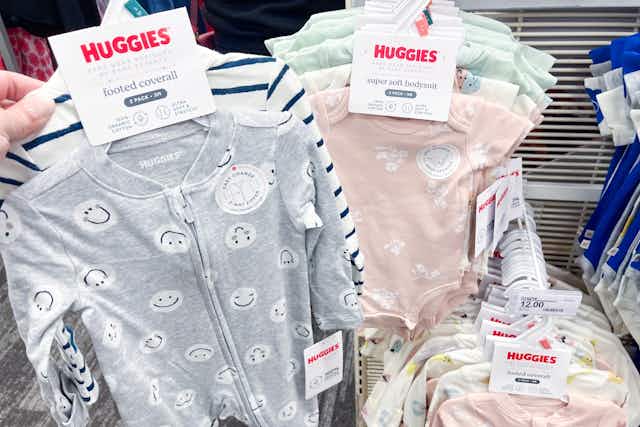 New Huggies Organic Baby Apparel on Sale at Target: $4.56 Pajamas and More card image