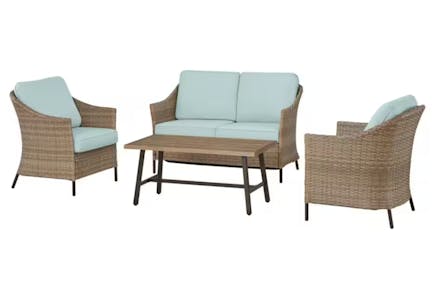 Wicker Patio Conversation Set