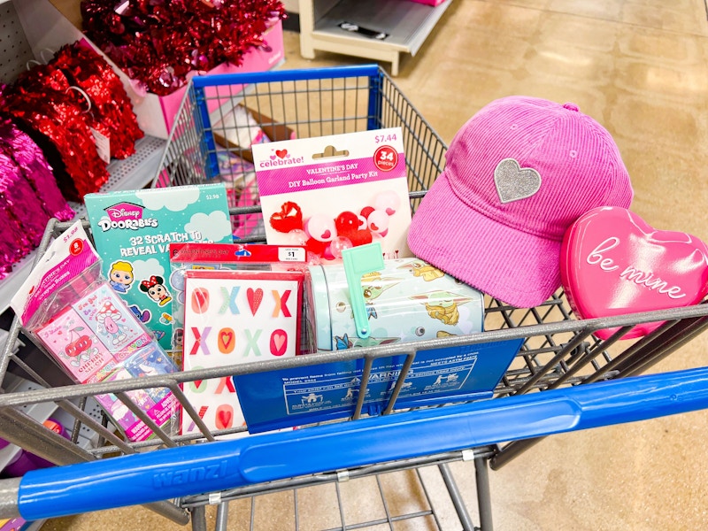 valentines clearance in walmart cart