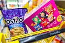 tostitos and frito lay products in dollar general shopping cart