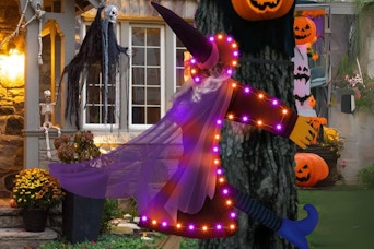 amazon Solar Witch Outdoor Halloween Decoration B0F4XLXRZH