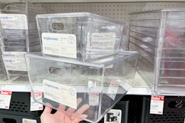 Cult Favorite: Clear Stacking Storage Bins, Starting at $3.80 at Target card image