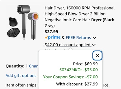 Ionic Hair Dryer Cart