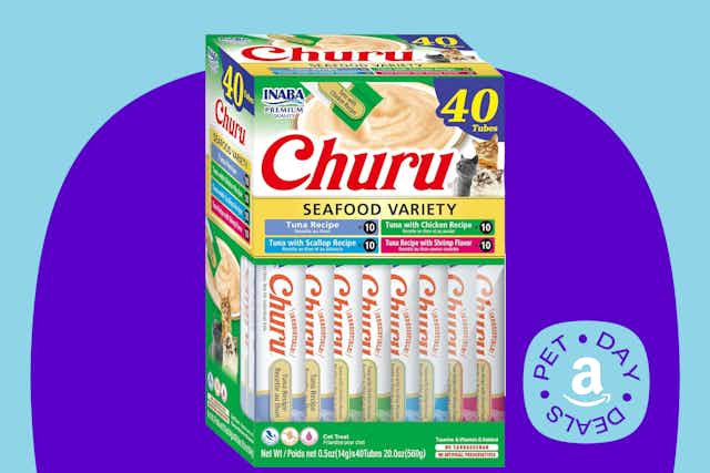  Churu Cat Treats 40-Pack, as Low as $13.38 for Amazon Pet Day card image