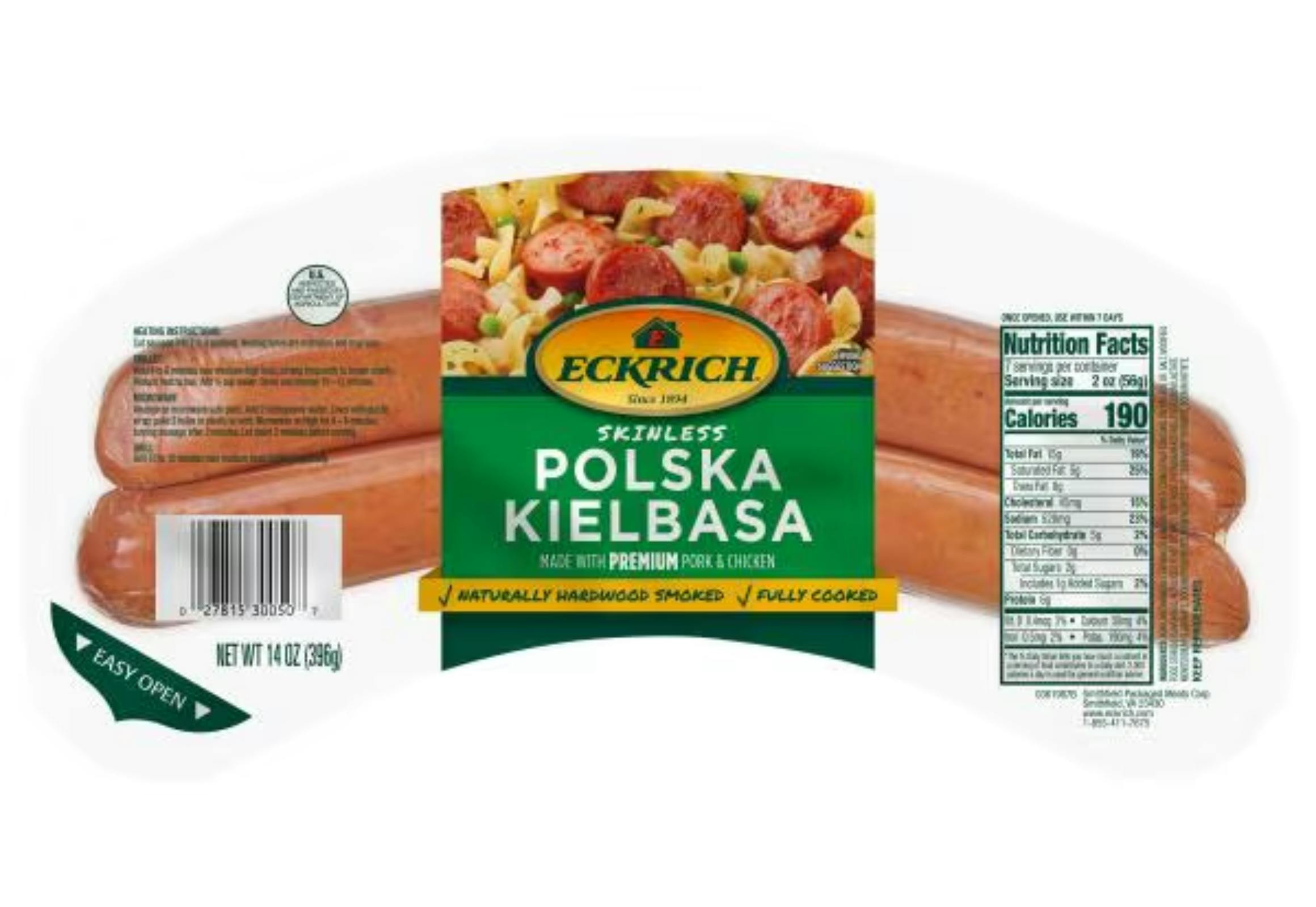 2 Eckrich Polska Kielbasa Packs