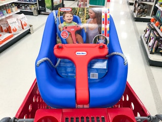 little tikes swing sitting on a target cart