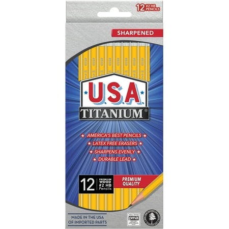 USA Titanium #2 Wood Pencils