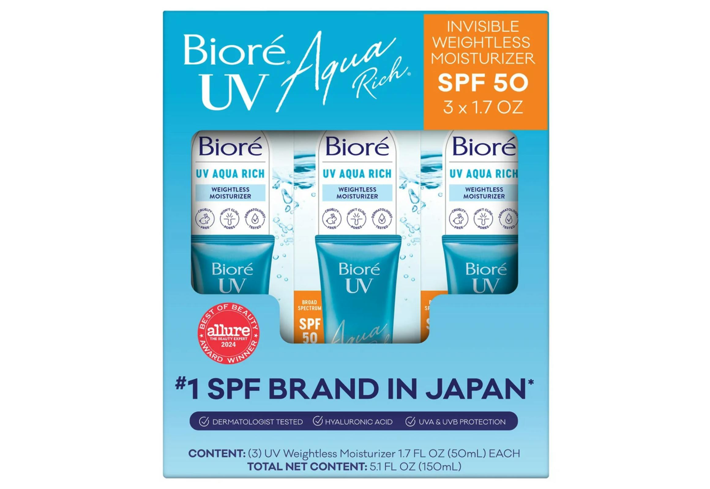 Biore UV SPF Moisturizer 3-Pack