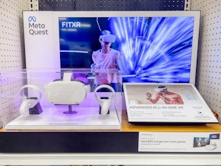 A Meta Quest display inside Walmart