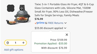 air fryer Amazon receipt