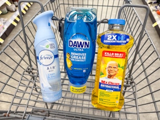 dawn febreze mr. clean in walgreens cart