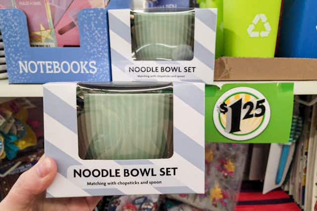 Ramen Bowl With Chopsticks and Spoon, Only $1.25 at Dollar Tree card image