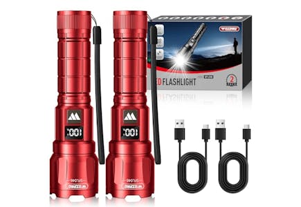 Rechargeable LED Flashlight Set