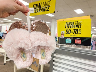 jcpenney clearance kids therabouts fuzzy slippers 041822 1650309411 1650309411