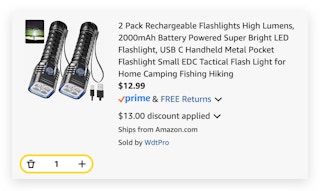 2 Pack Rechargeable Flashlights