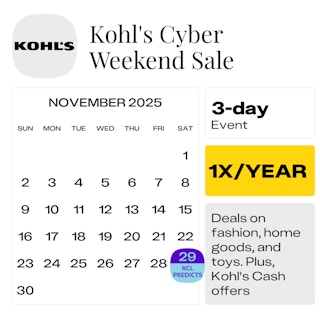 Kohl-s Cyber Weekend Sale — November 2025