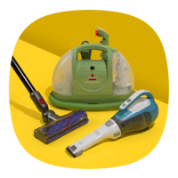 Squircle shaped image of Vacuums themed commercial photography