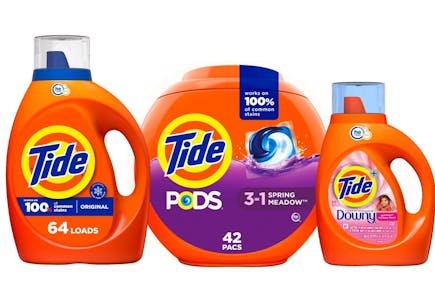3 Tide Detergents (130 loads)