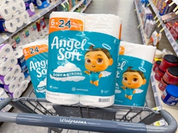 angel soft toilet paper on walgreens cart
