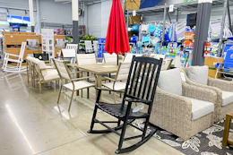 In-store area shot of patio area in Walmart