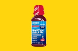 Amazon Basic Care Cold & Flu Medicine, $4.49 With Subscribe & Save card image