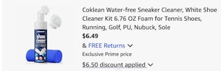 shoe cleaner Amazon receipt