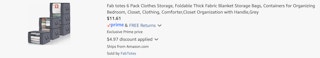 Amazon Clothing Storage Bag Set 2025