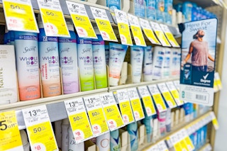 shelf of secret whole body deodorant