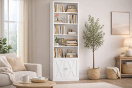Walmart bookcase with storage