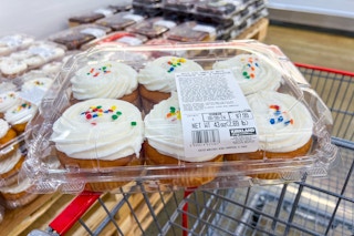 costco kirkland signature giant sprinkle cupcakes on cart