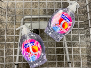 softsoap hand soap in a cart