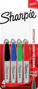 Sharpie Mini Permanent Markers 4-Pack