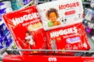 huggies diapers in a cvs cart