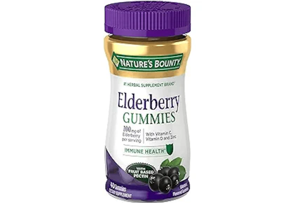 2 Nature's Bounty Elderberry Gummies Bottles