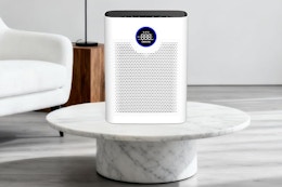 an air purifier on a table