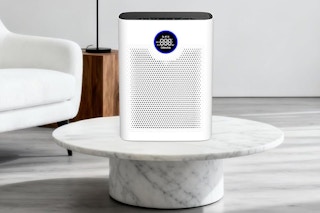 an air purifier on a table