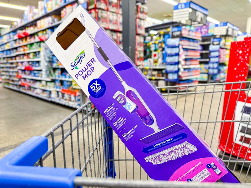 swiffer power mop starter kit in shopping cart