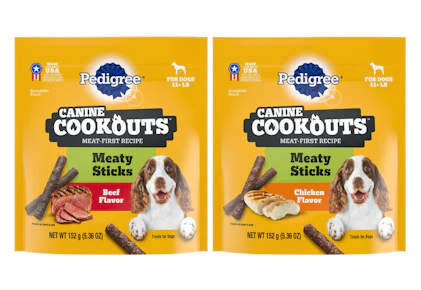 2 Pedigree Canine Cookout Treat Bags