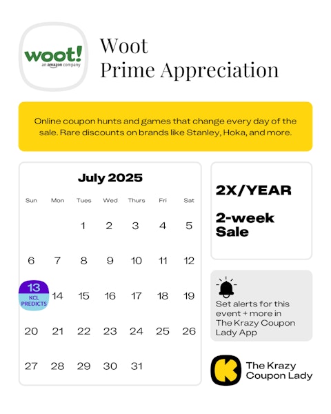 Woot Prime Appreciation Days Sale Dates 2025