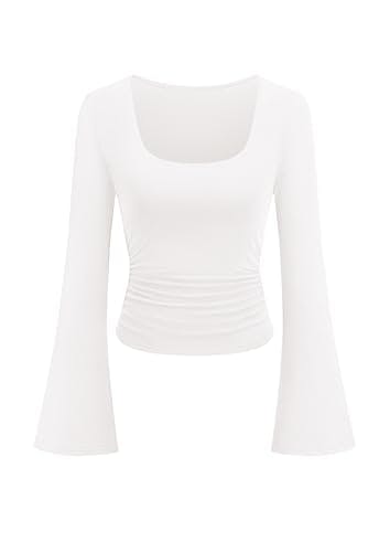 PRETTYGARDEN Women's Bell Sleeve Top