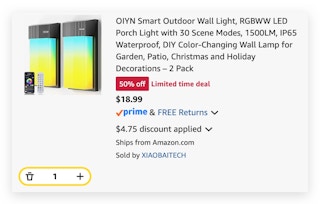 Smart Outdoor Wall Light 2-Pack