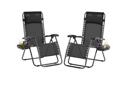 Yaheetech Zero Gravity Chair Set