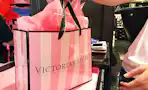 victorias secret shopping bag on counter