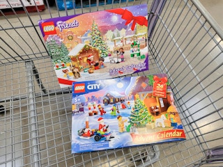 lego friends & lego city advent calendars in a cart