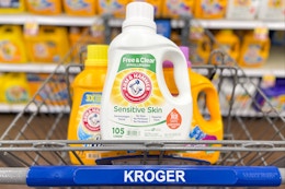 arm hammer detergent in shopping cart