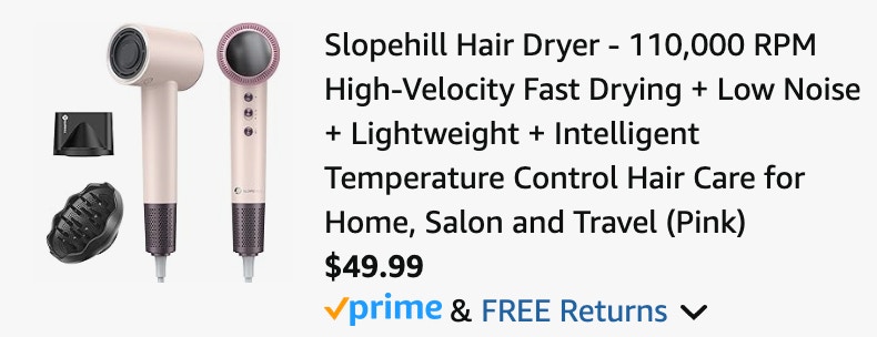 hair dryer-amazon